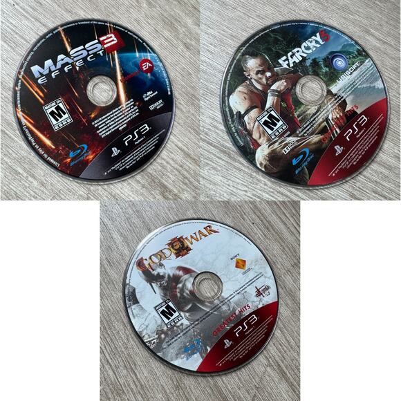 Mass Effect 3 God of War Far Cry 3 Lot of Games Disc Only Ps3 Playstation 3 - Picture 1 of 4